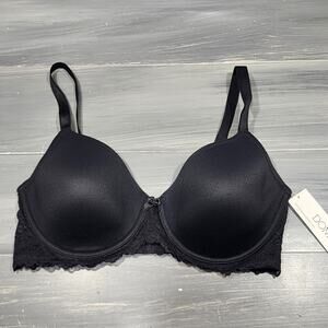 Dominique T-Shirt Bra 38C Lacee Back Smoothing Lace Style 3501 Black‎